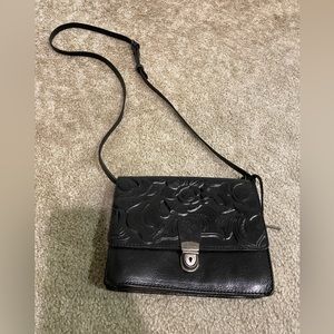 patricia nash lanza floral black leather crossbody